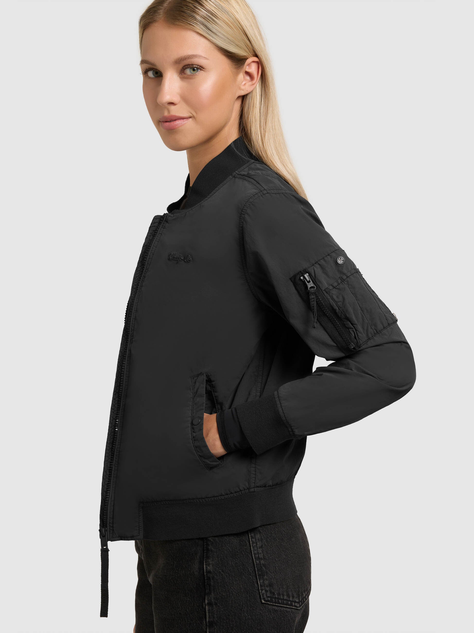 khujo-denz-damen-bomberjacke-black-vintage image 7