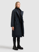 khujo-lexy-coat-port-blue-knielanger-trenchcoat-mit-stepp-einsatz image 6