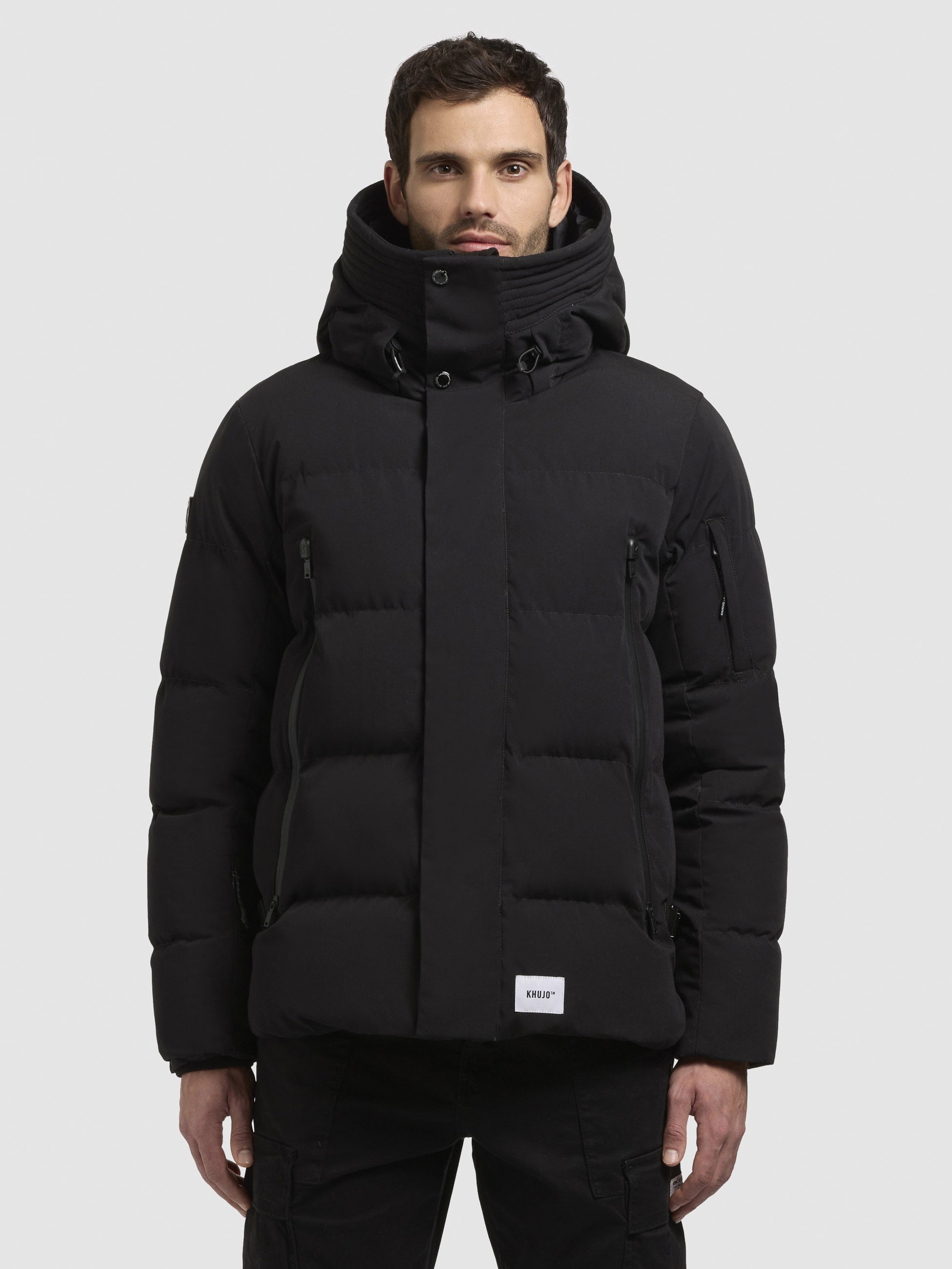 khujo-jacke-tato-schwarz-steppjacke-mit-kapuze image 4