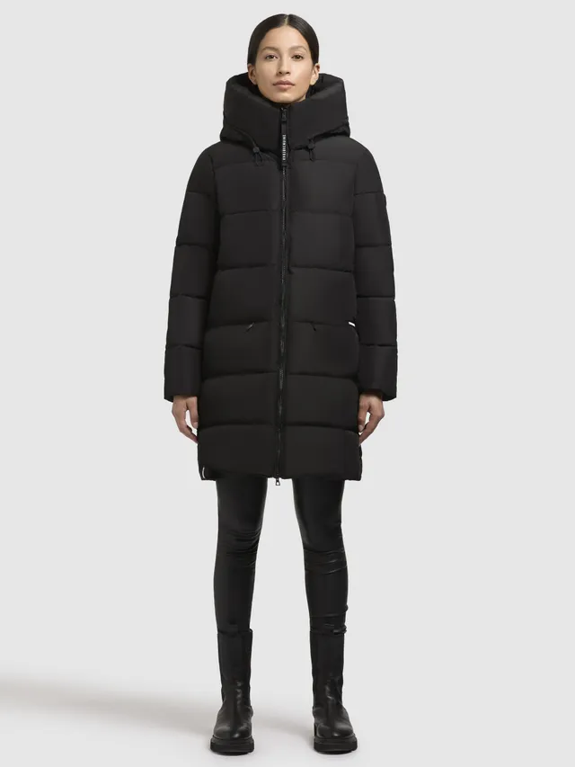 khujo-mantel-phia-schwarz-warmer-loose-fit-wintermantel-damen image 1