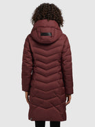 khujo-coat-odana2-wine-red-steppmantel-knielang-wattiert-damen image 3