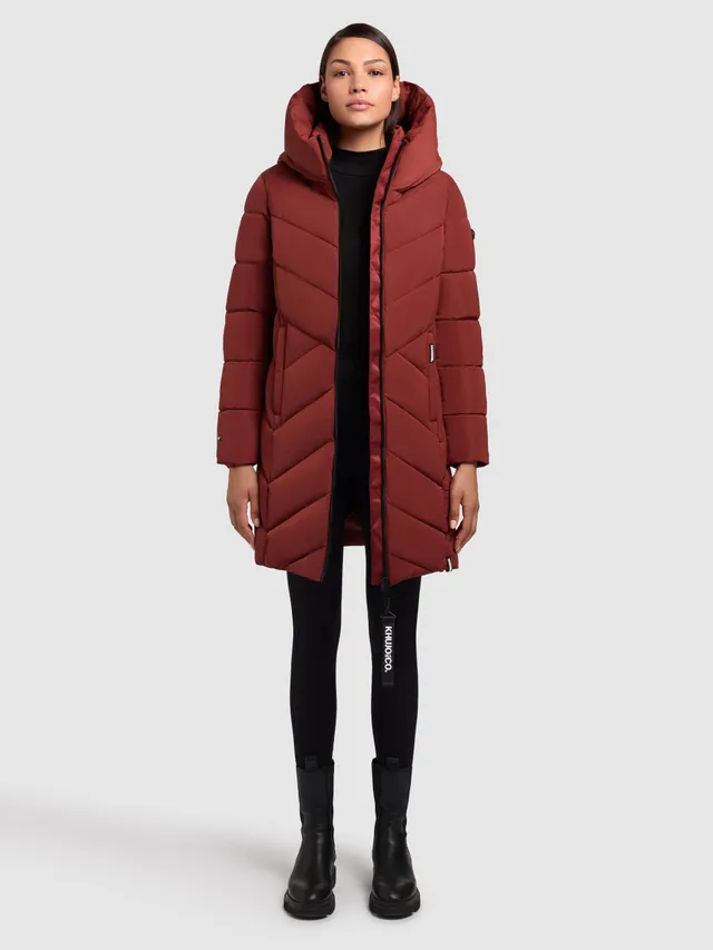 khujo-darka2-coat-damen-dark-red-regular-fit image 1