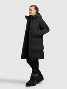 khujo-mantel-graya2-black-knielanger-damen-steppmantel image 2