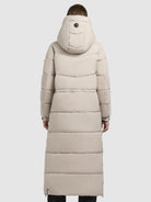 khujo-shimanta4-steppmantel-damen-light-beige-wadenlang image 3