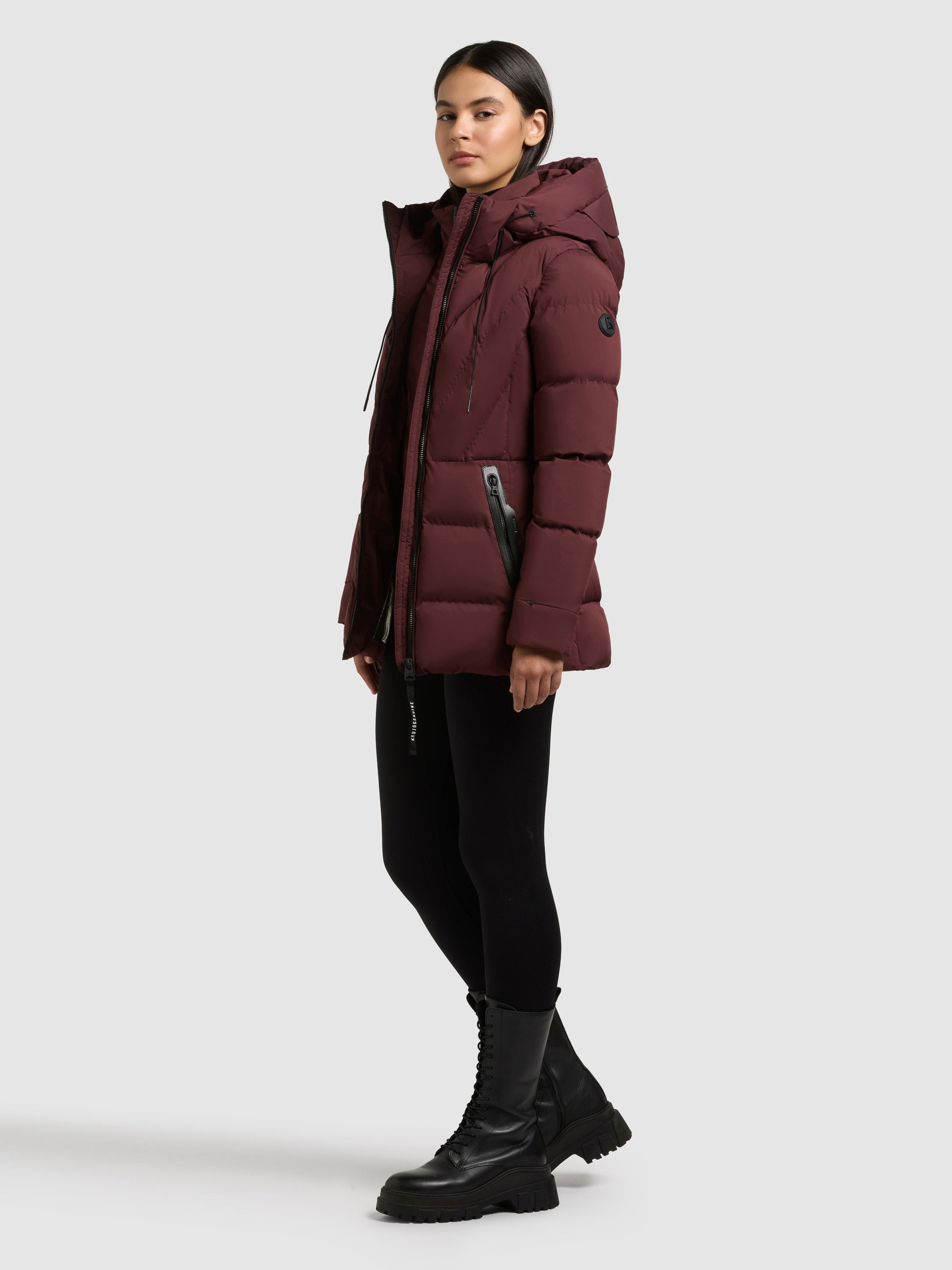khujo-jacke-rabb-2in1-moscato-red-damen-steppjacke-slim-fit-mit-herausnehmbarem- image 2