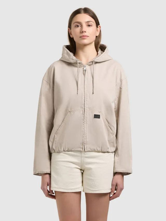 khujo-blousonjacke-judy-greige-damen-hoodie-jacke-aus-baumwoll-twill image 1