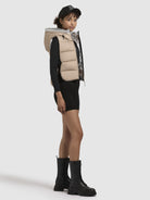 khujo-rina-steppweste-beige-kurz-mit-kapuze image 6