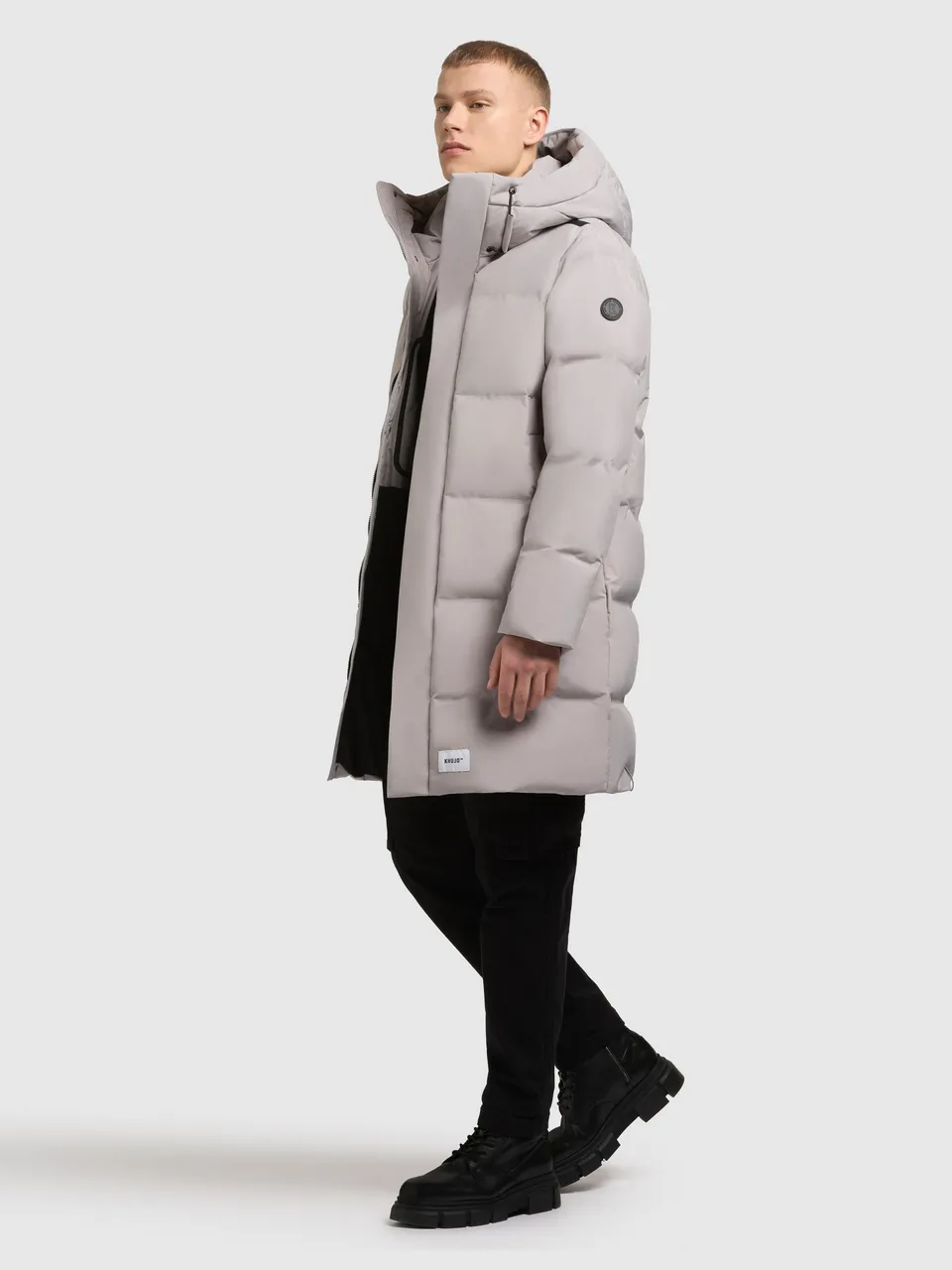 khujo-mantel-stank3-steppmantel-lang-in-blizzard-grey image 1
