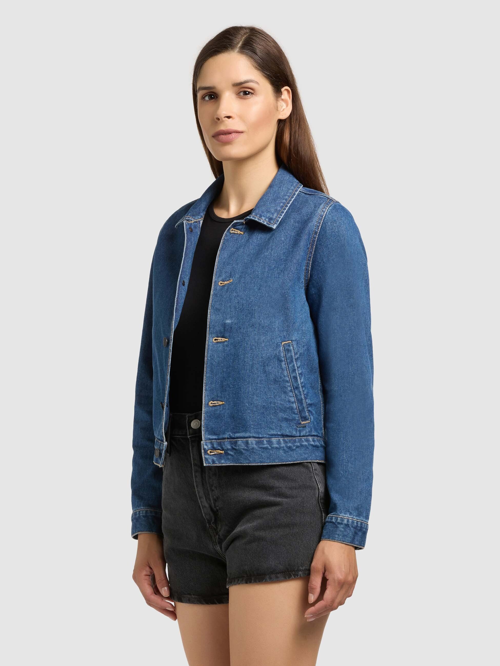 khujo-renia-damen-jeansjacke-midnight-blue image 4
