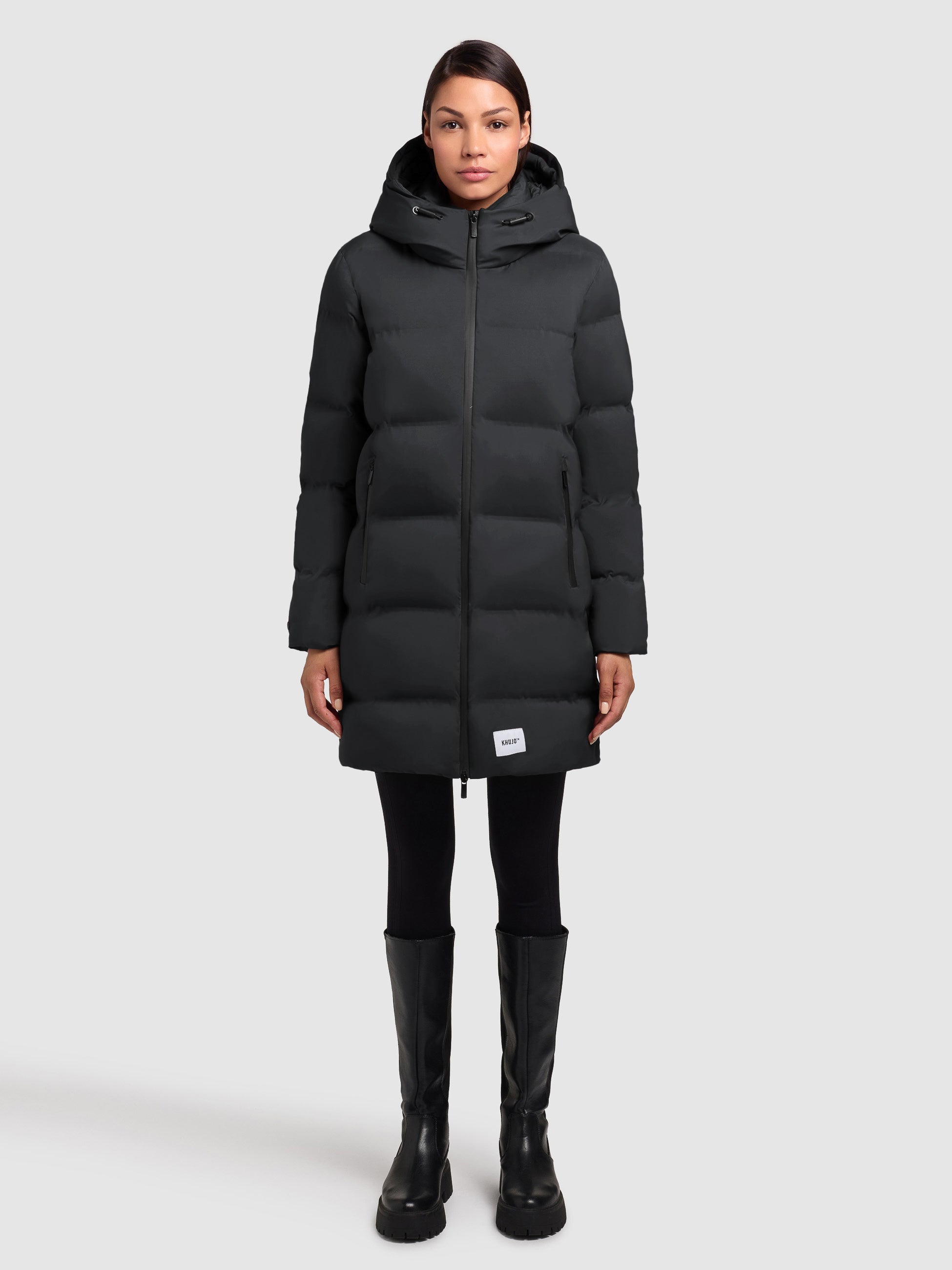 khujo-mantel-dido4-black-damen-steppmantel-regular-fit image 1