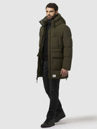 khujo-welm-matt-damen-steppmantel-dark-green-mit-taillenzug image 6