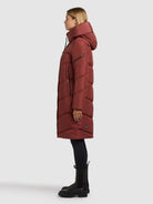 khujo-coat-jange-dark-red-damen-steppmantel-knielang image 2