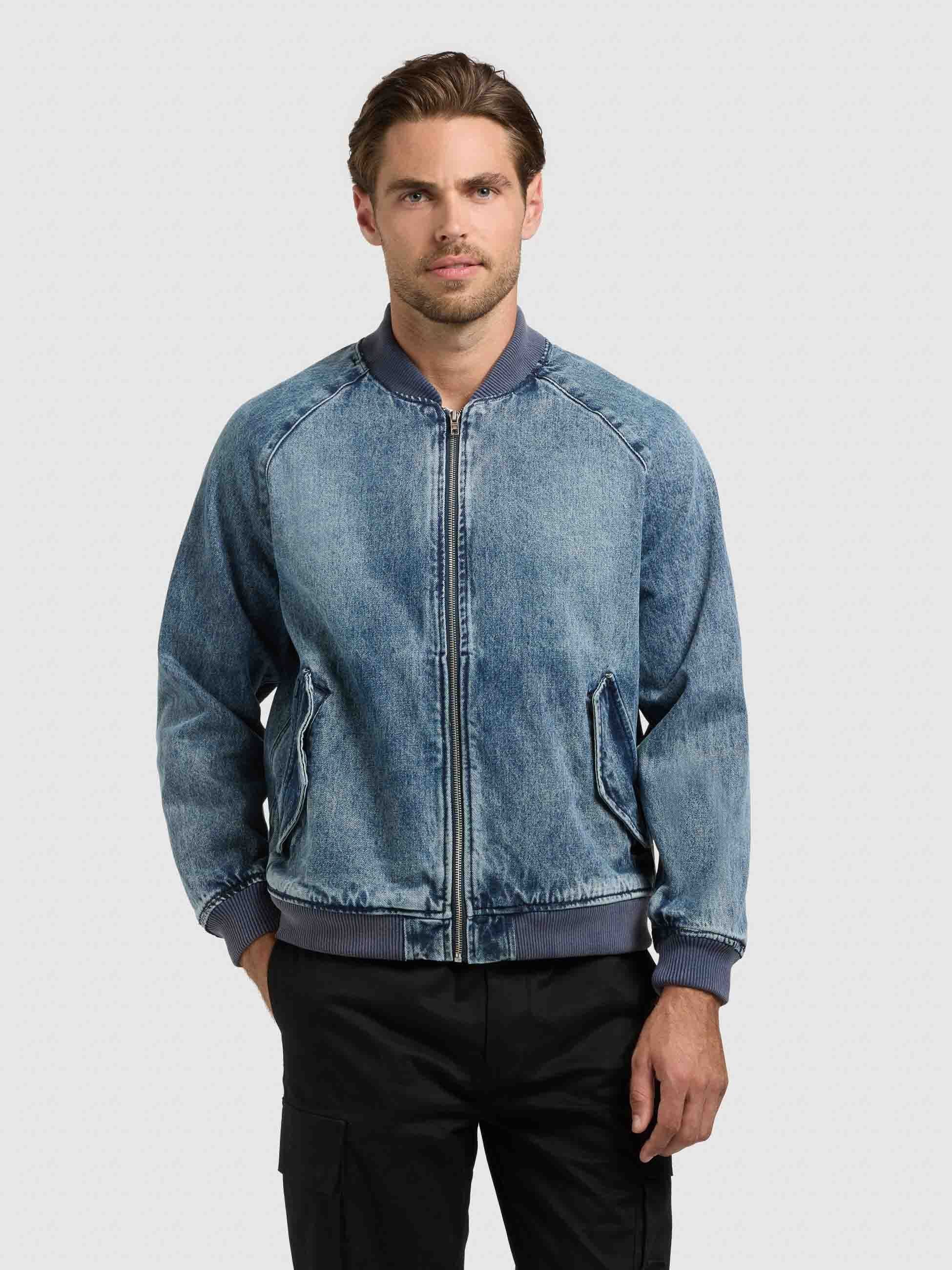 khujo-jacke-cahill-medium-blue-herren-jeansjacke-blouson-aus-denim image 1
