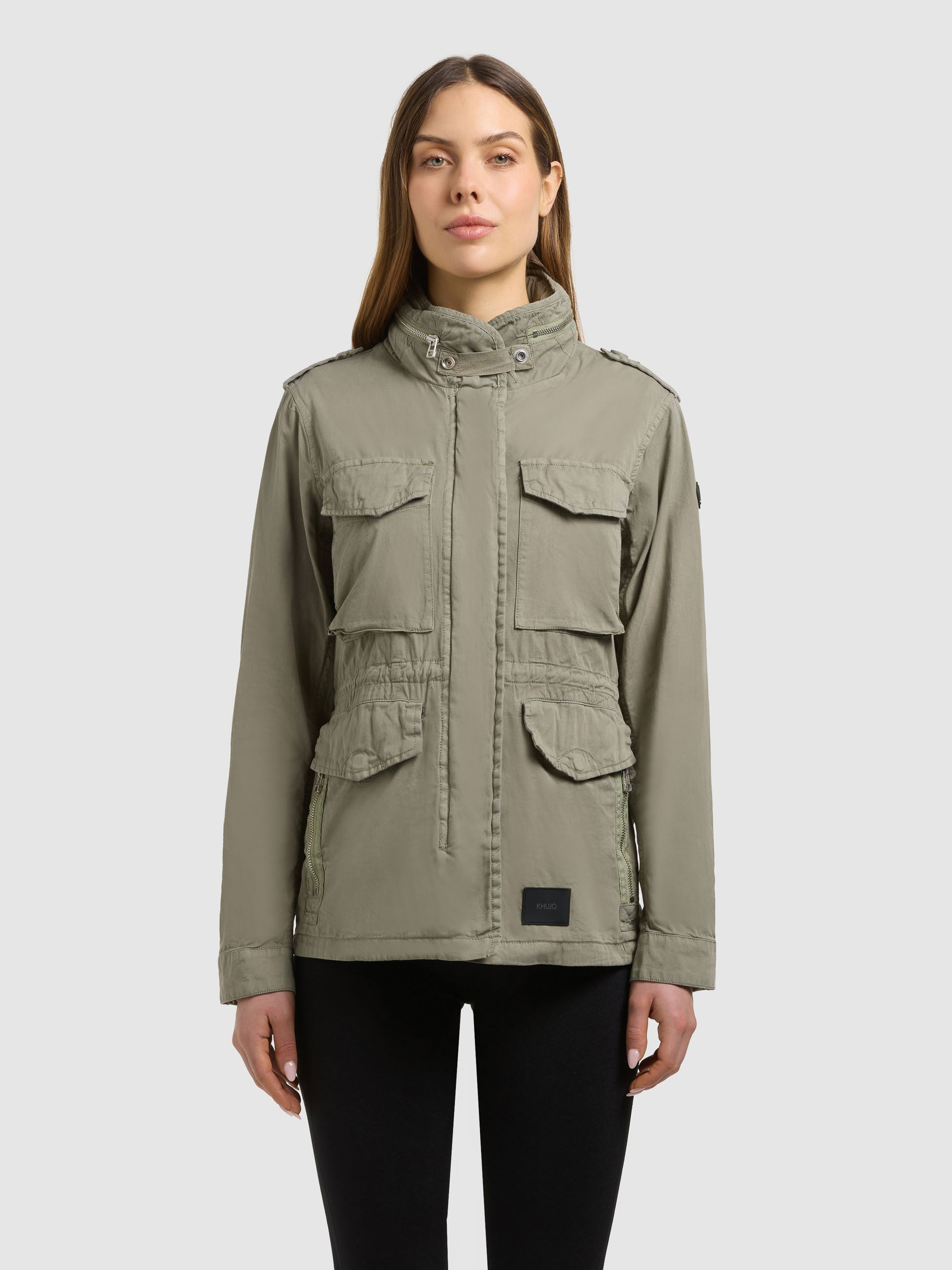 khujo-nori-damen-fieldjacke-reet-green-baumwolltwill image 4