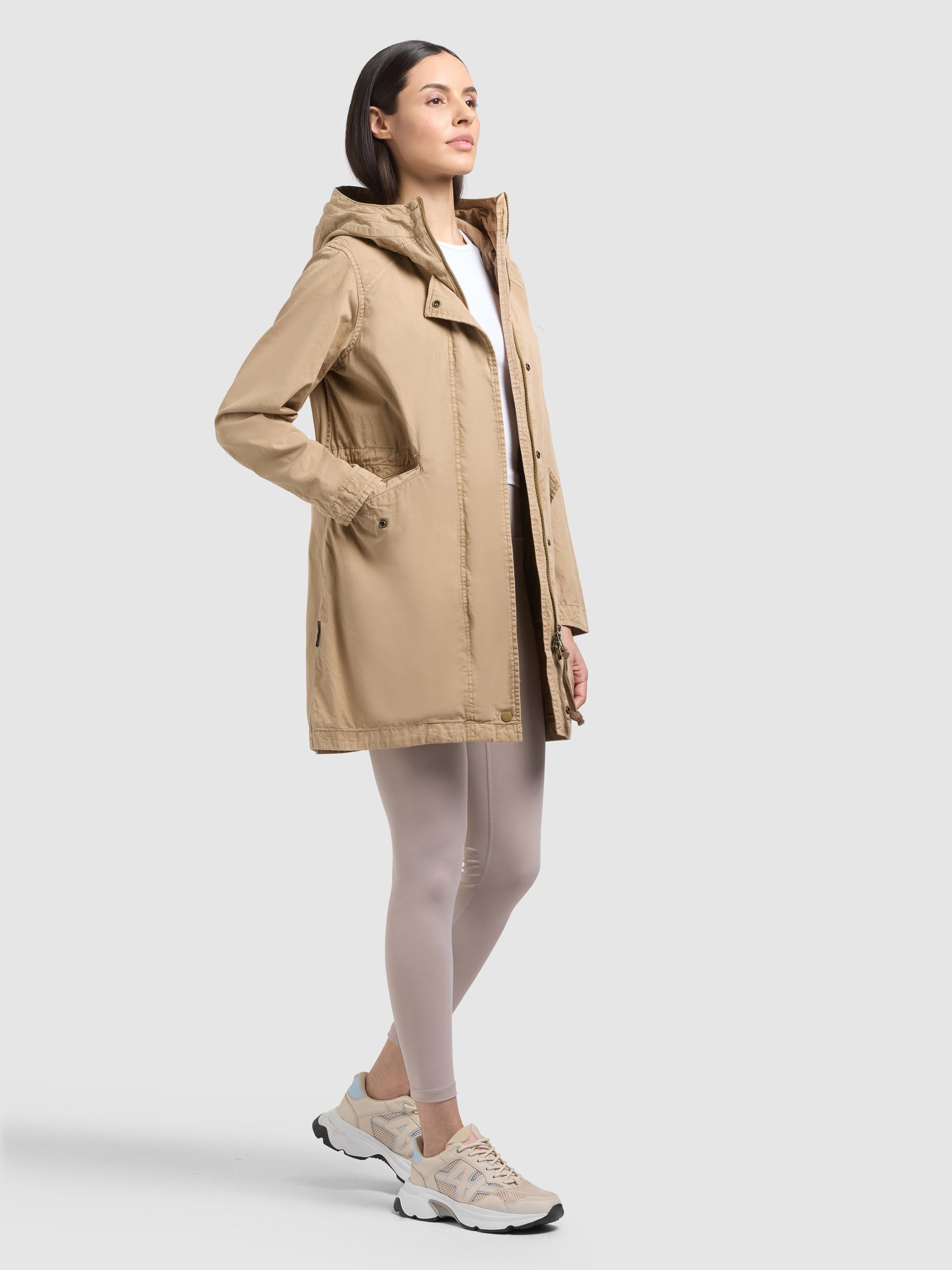 khujo-nika-damen-parka-mantel-dark-beige image 6
