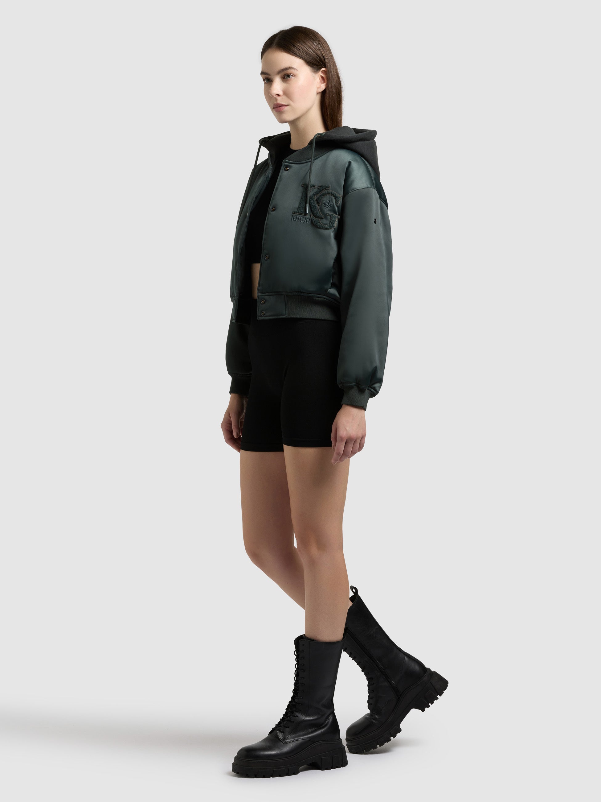 khujo-chani-bomberjacke-damen-treetop-green-mit-kapuze image 7
