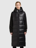khujo-tourin3-satin-damen-weste-black-lange-wetterfeste-steppweste image 4