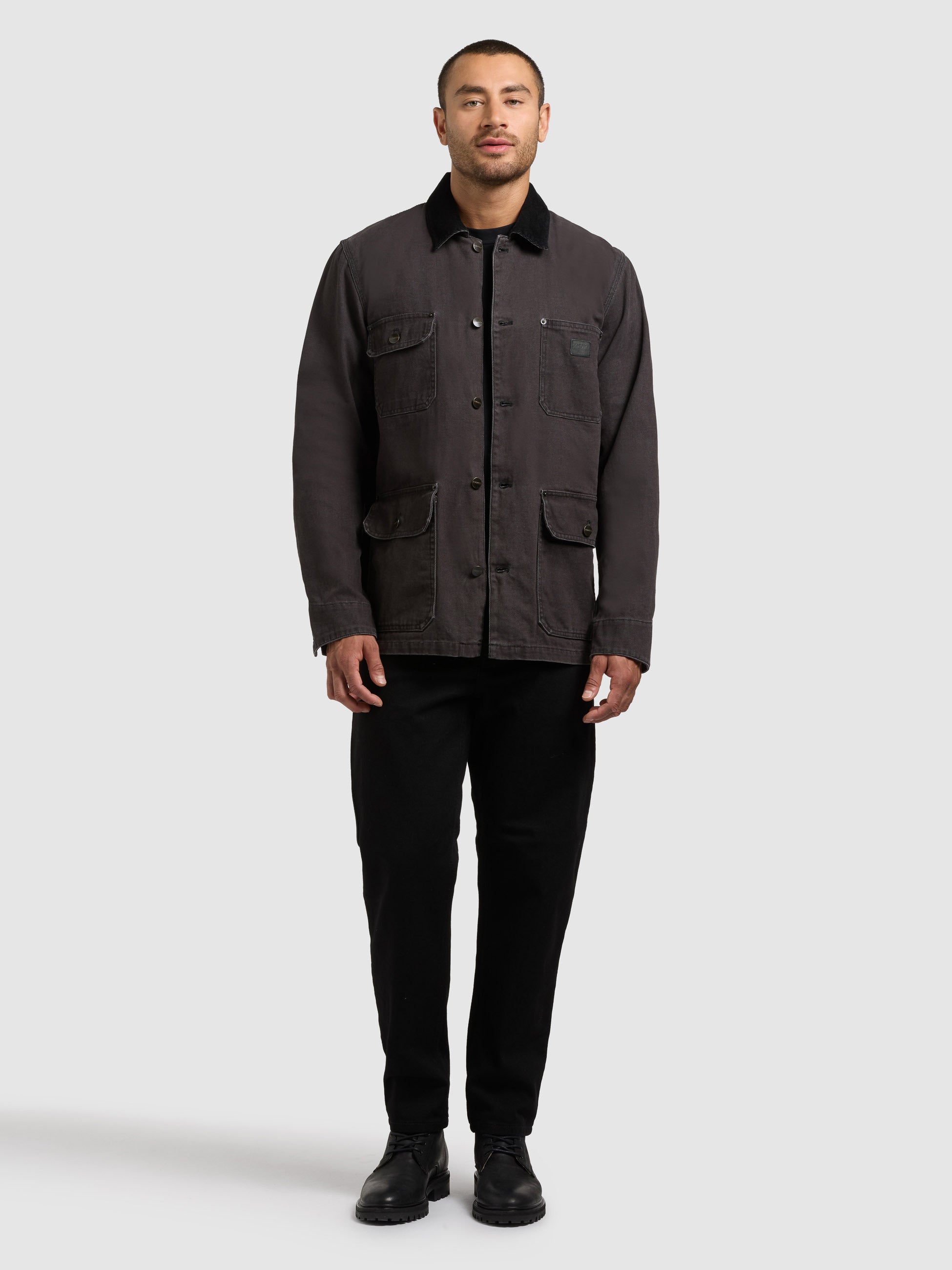 khujo-nuhh-damen-jacke-black-workwear-baumwoll-canvas image 7