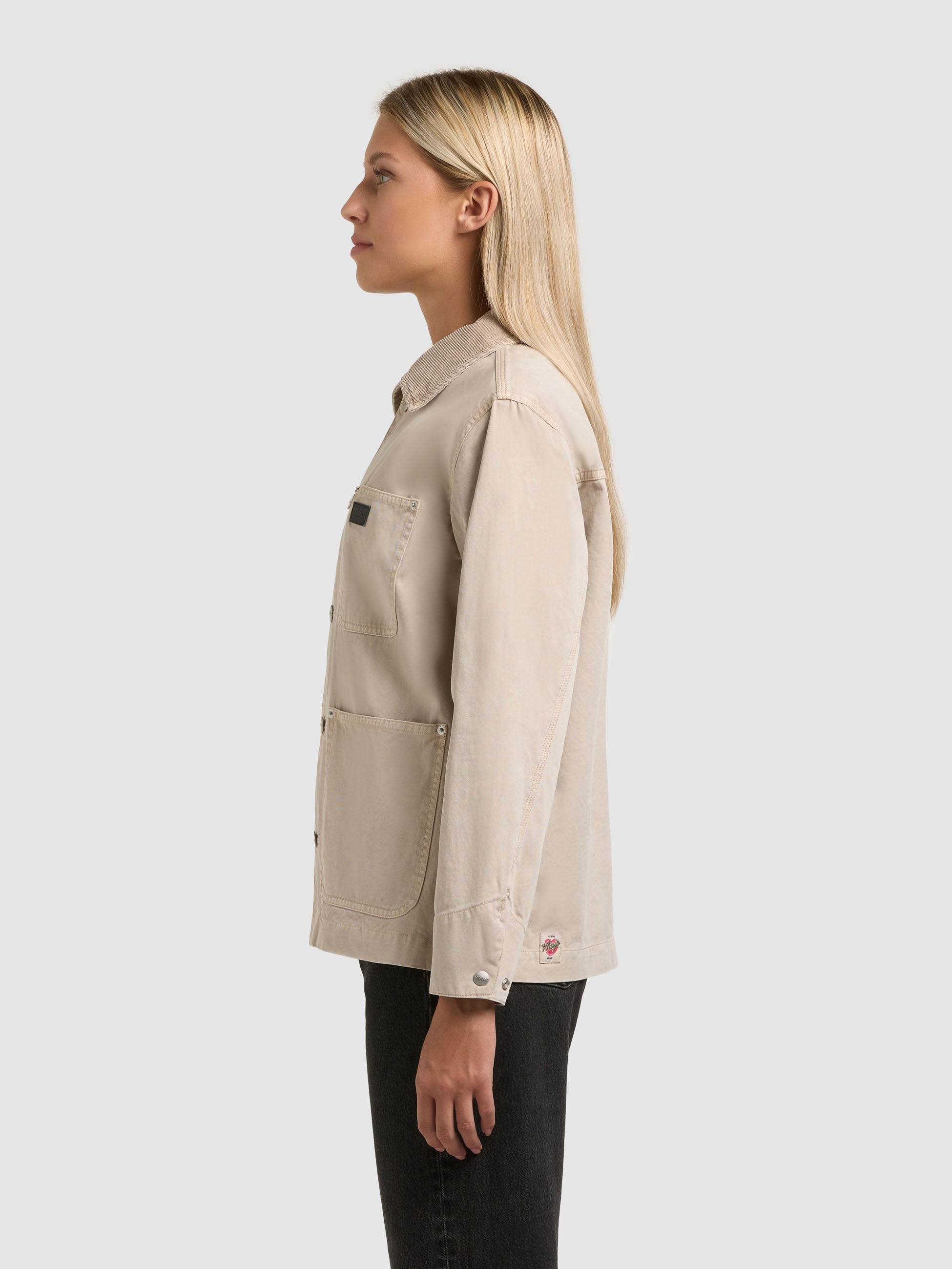 khujo-jacke-suzy-greige-damen-fieldjacket-workwear-canvas image 5