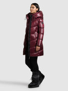 khujo-adriana-damen-steppmantel-mahagoni-red-slim-fit image 6