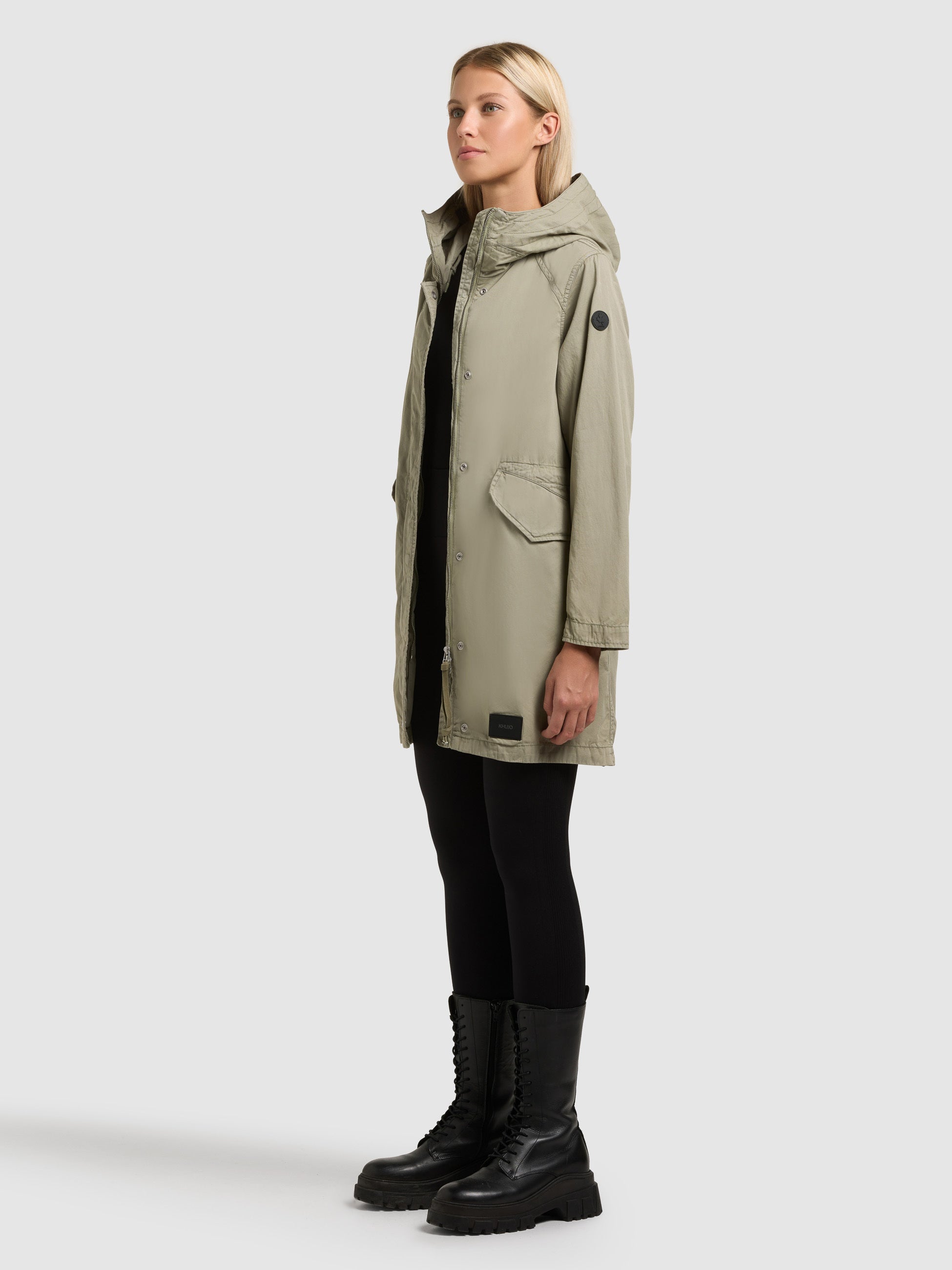 khujo-mantel-nika-reet-green-parka-damen-regular-fit-baumwoll-twill image 2