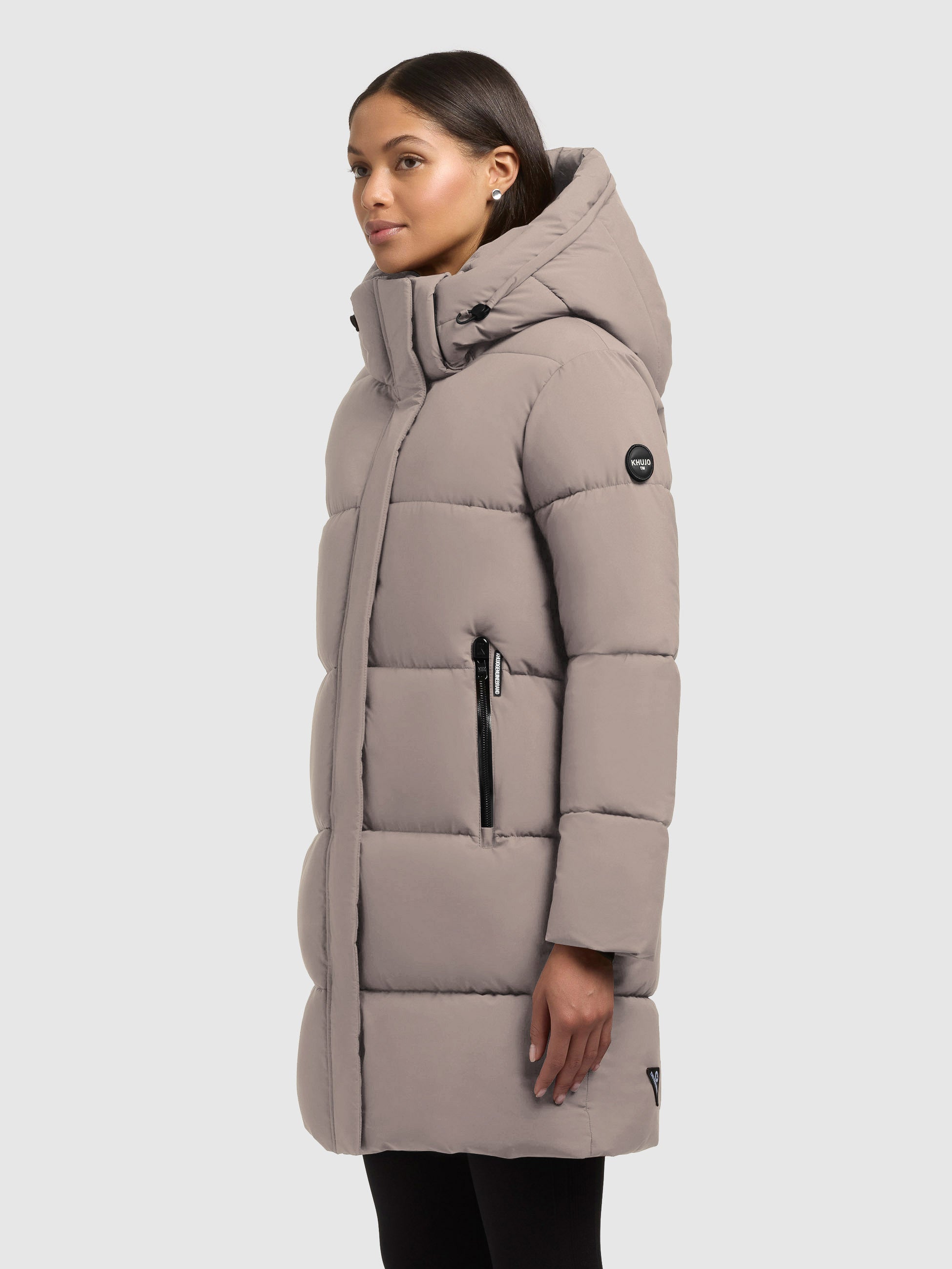 khujo-mantel-haya2-matt-greige-steppmantel-damen-loose-fit image 5