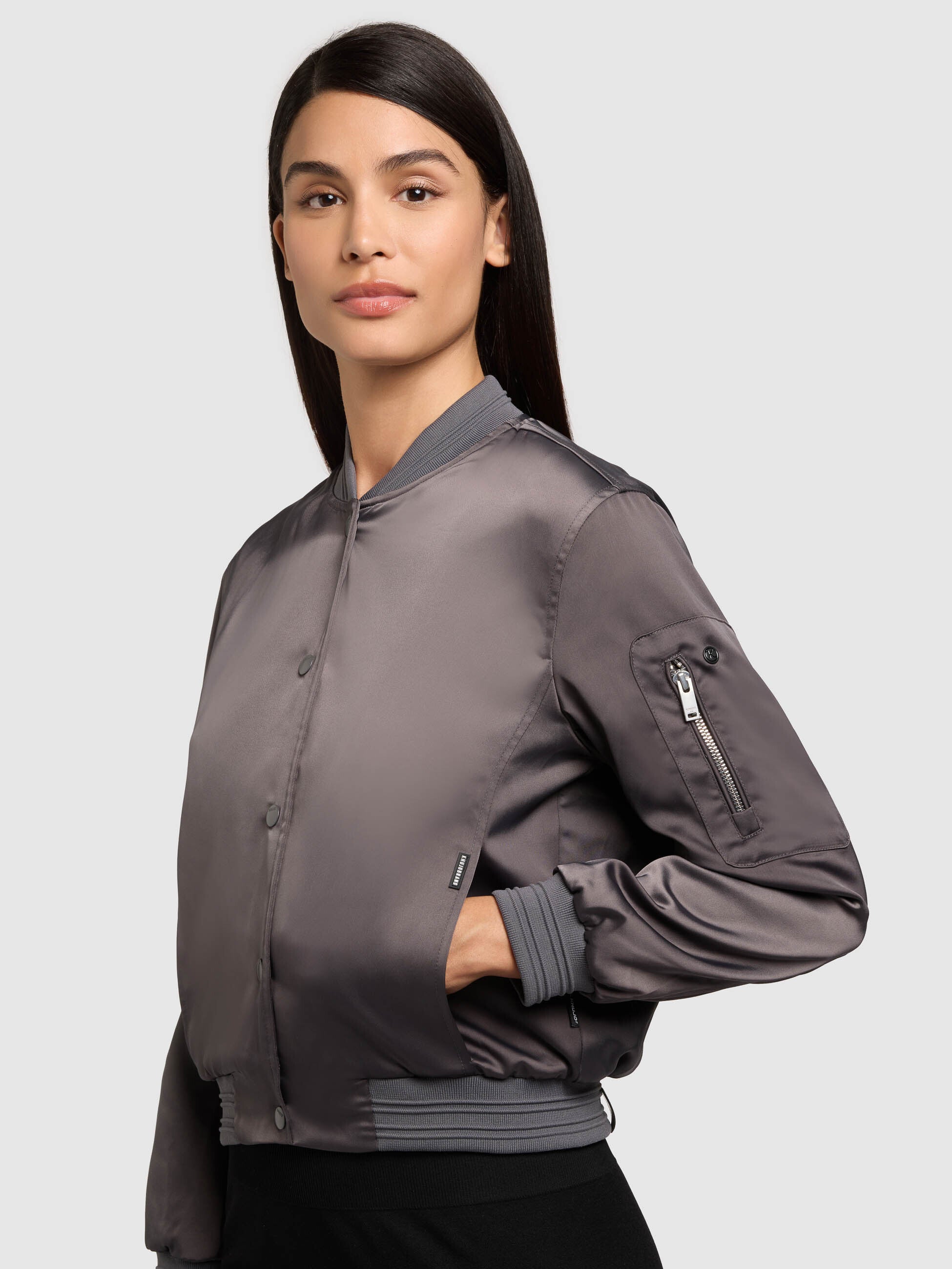 khujo-jacke-tami-slate-grey-damen-bomberjacke-aus-satin image 8