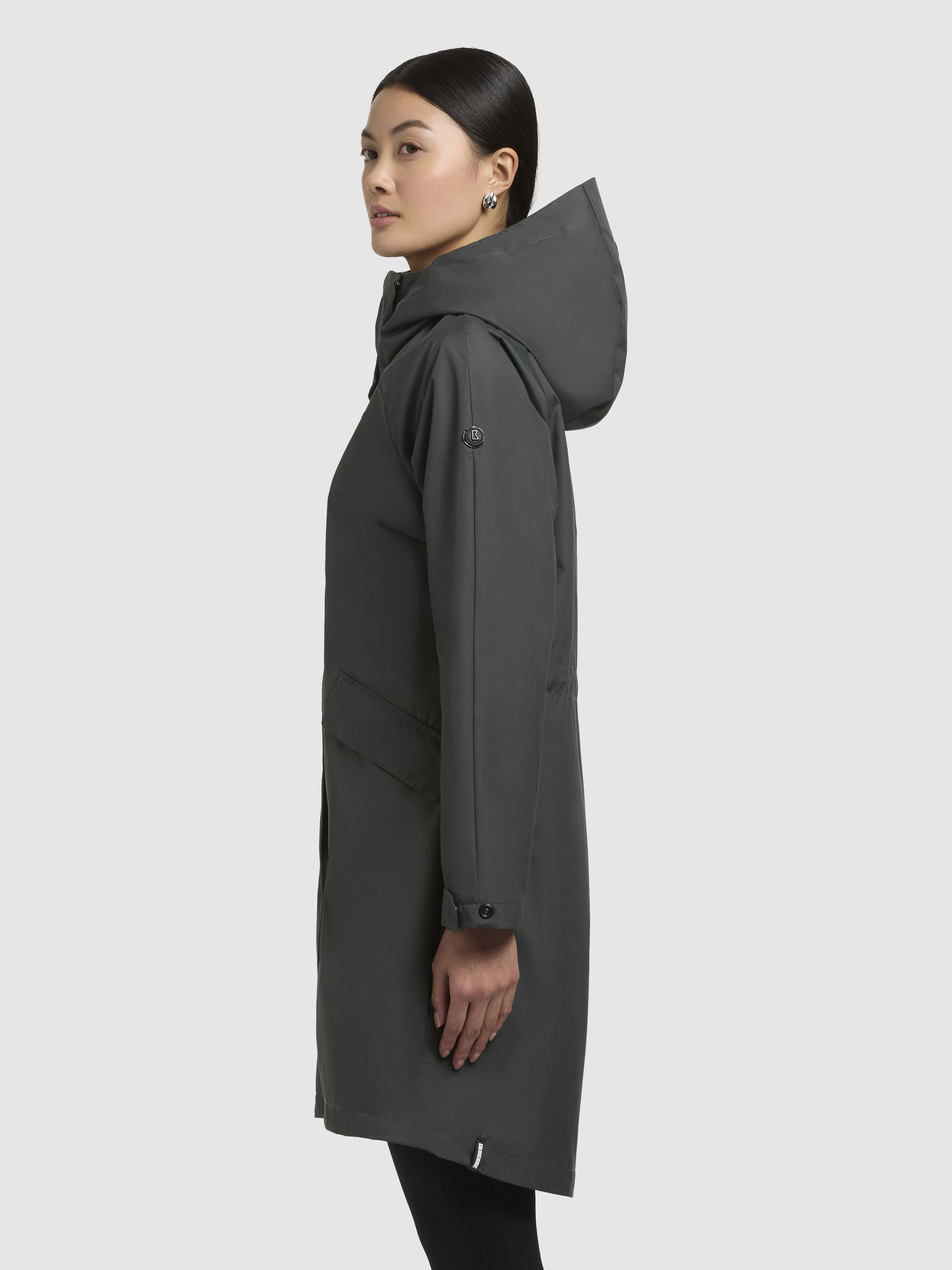 khujo-yeal-damen-kurzmantel-blaugrau-slim-fit image 5