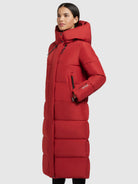 khujo-mantel-soulani3-rot-wadenlanger-wattierter-steppmantel-winter image 5