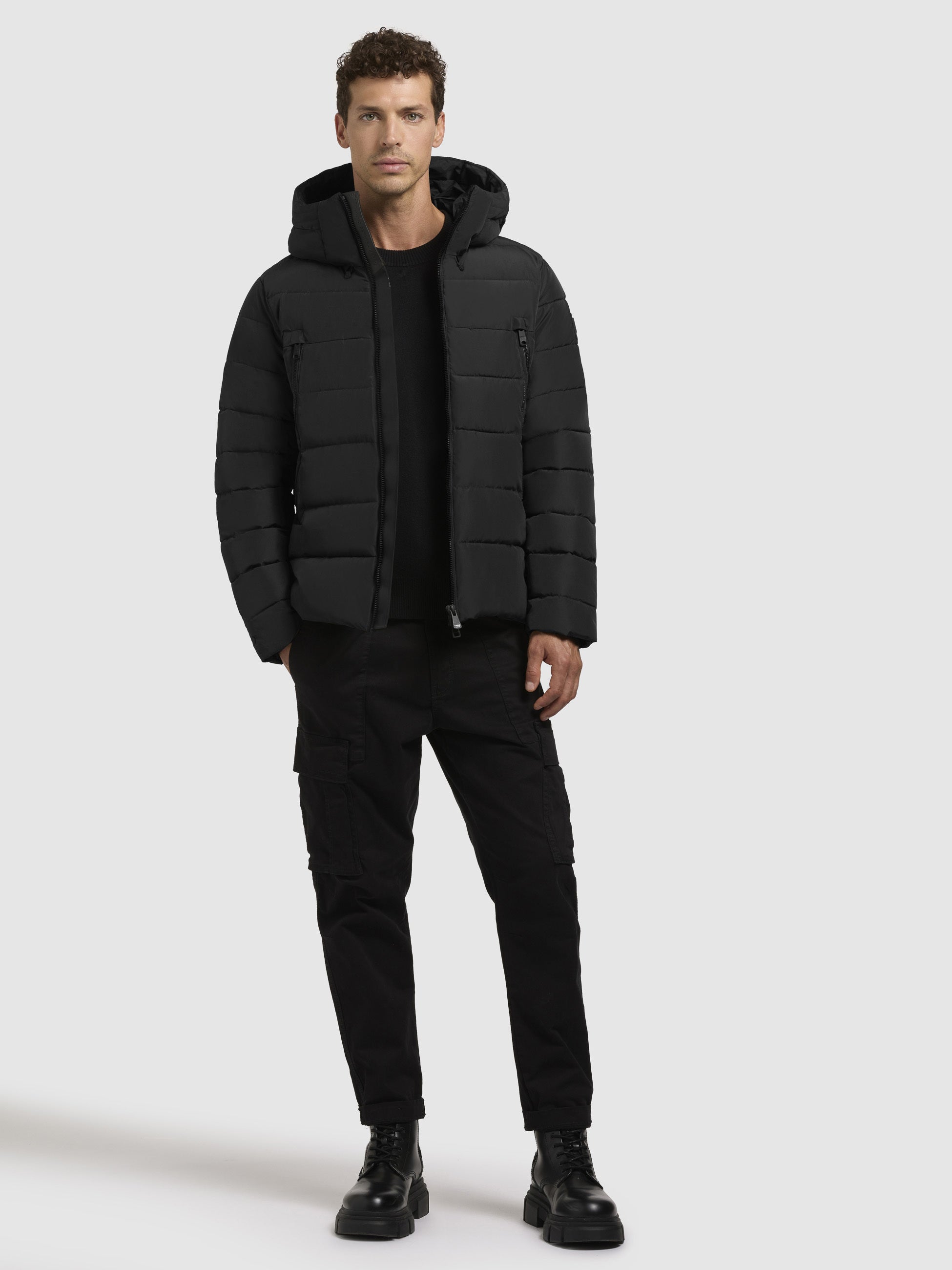 khujo-jacke-wou-schwarz-steppjacke-h-ftlang-mit-kapuze image 6
