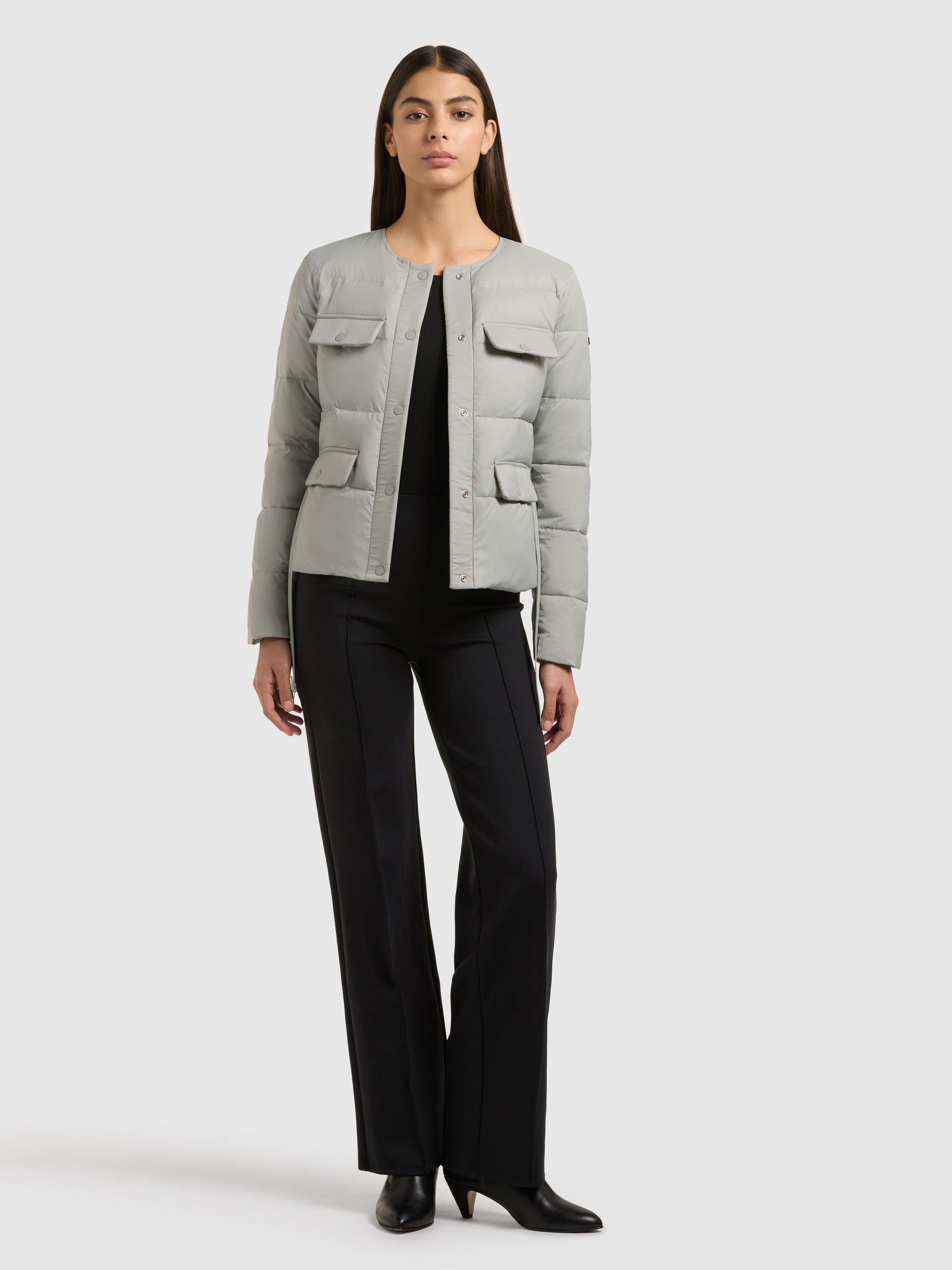 khujo-jacke-cinnia-cloud-green-kragenlose-damen-steppjacke-mit-g-rtel image 6