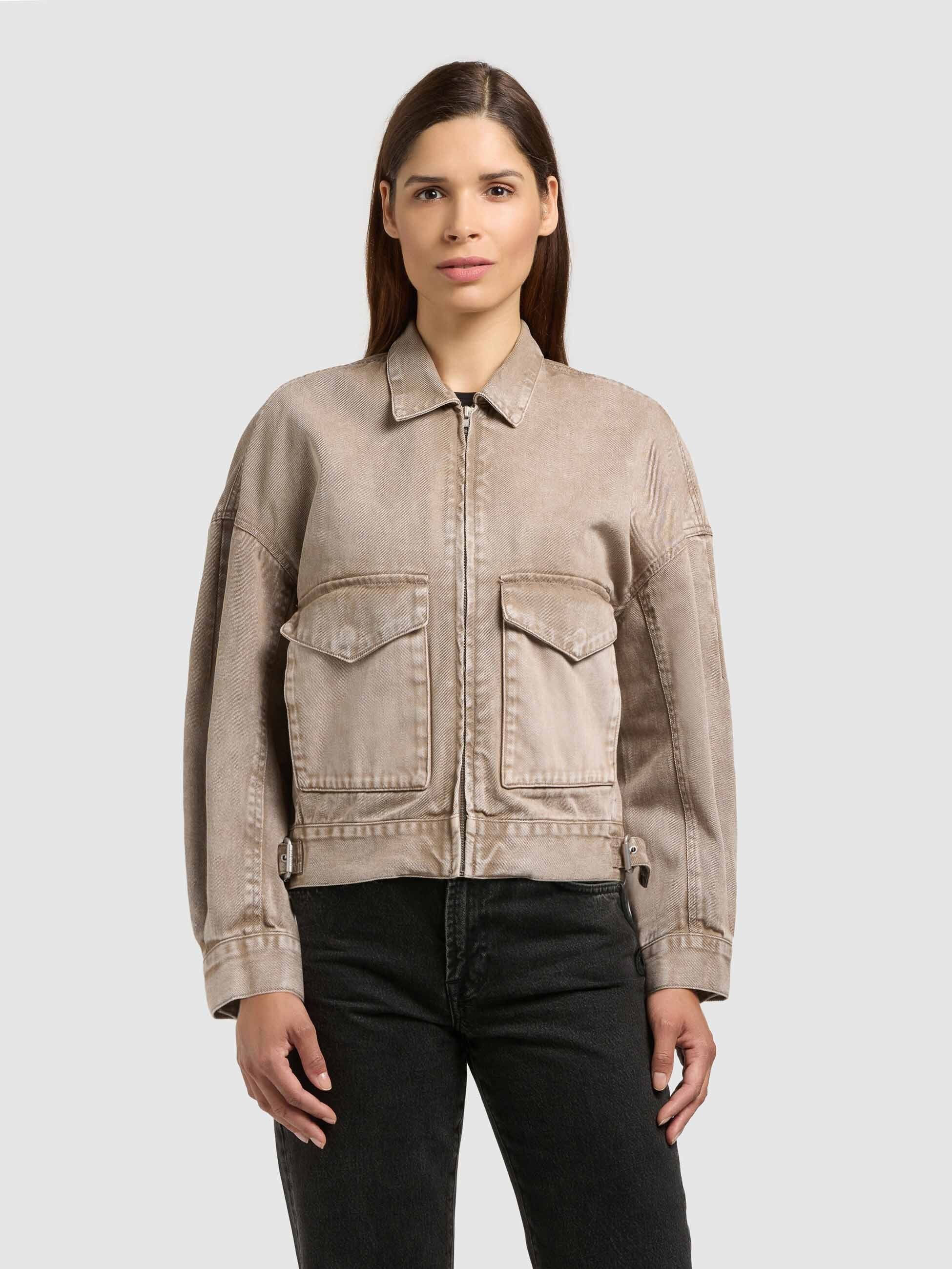khujo-nelina-damen-jeansjacke-latte-brown image 4