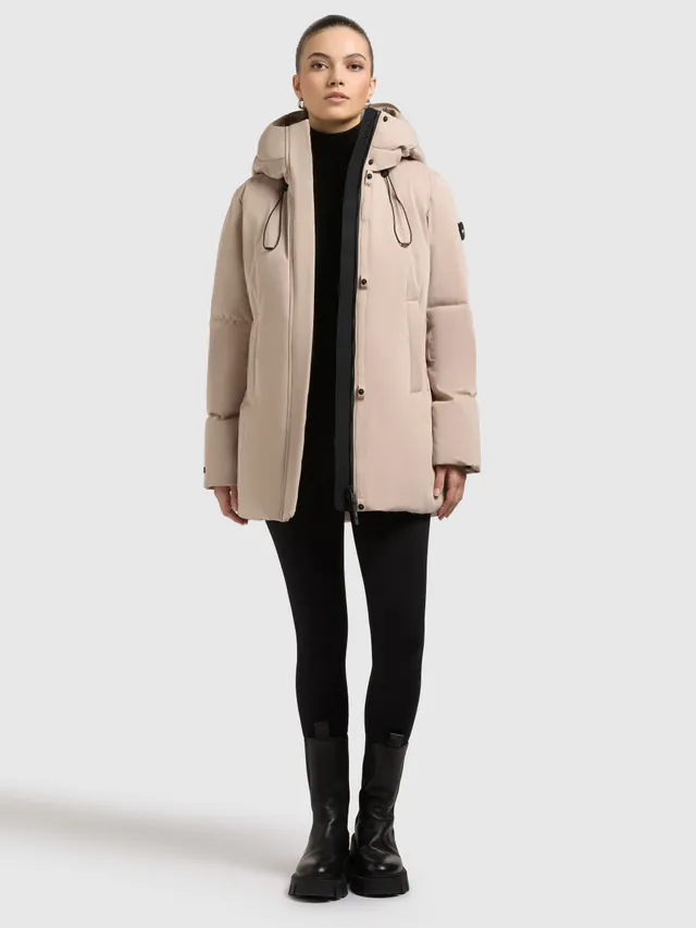 khujo-jacke-allap-macaroon-beige-damen-winterjacke-teil-gesteppt image 1