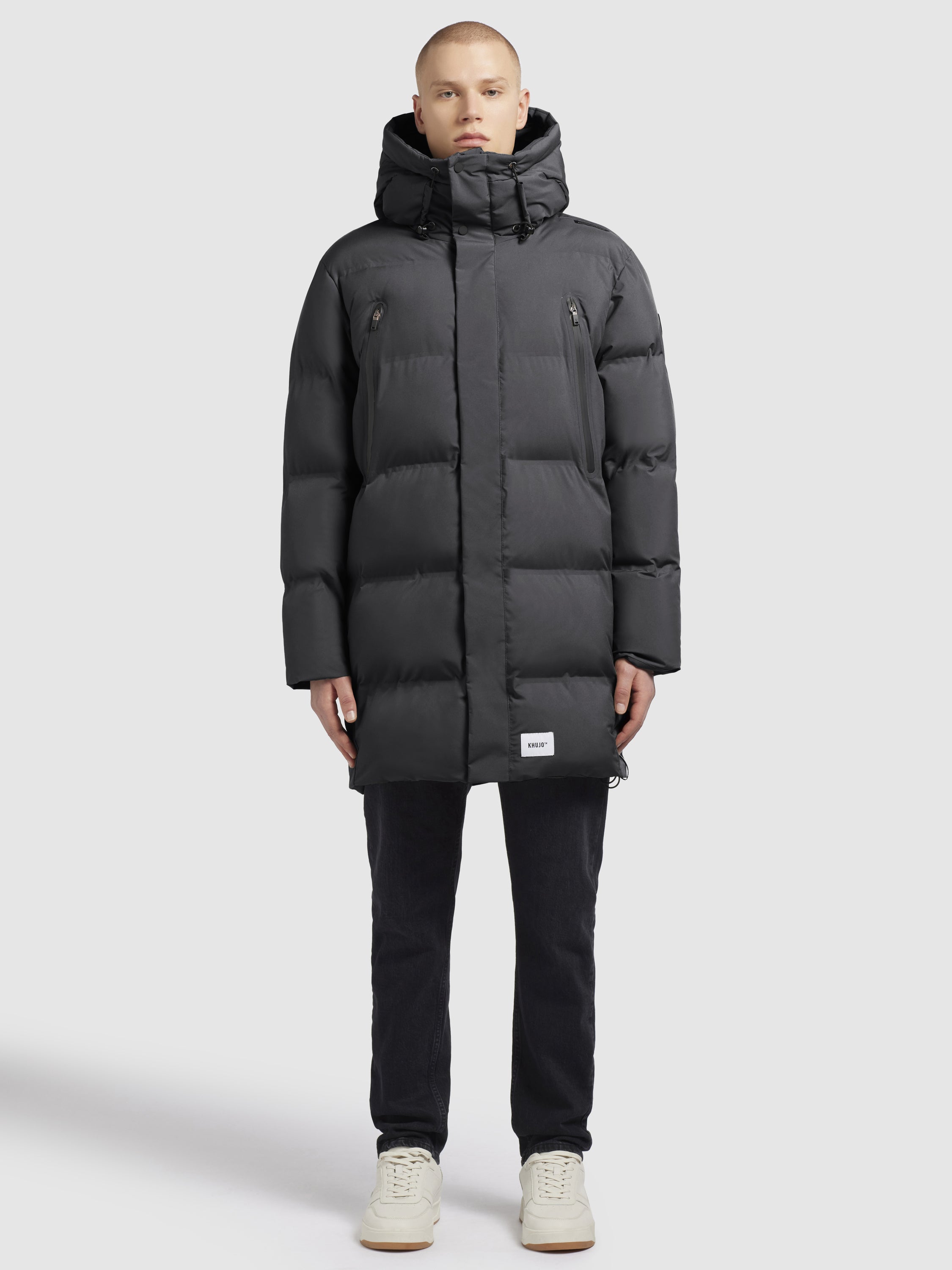 khujo-coat-morse-dark-gray-warm-wattierter-damen-steppmantel image 1