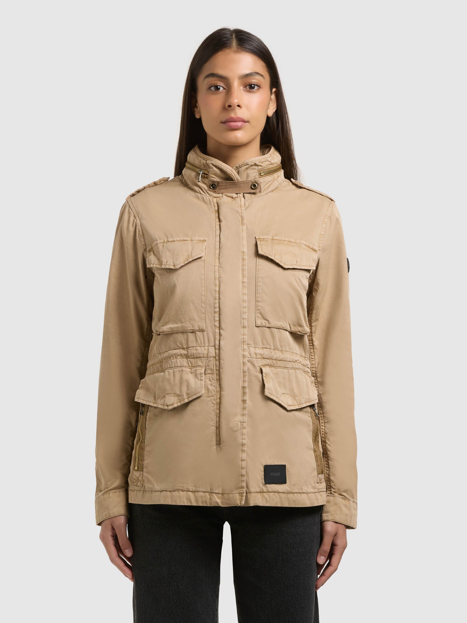 khujo-fieldjacke-nori-dark-beige-damen-cargojacke-aus-baumwoll-twill image 4