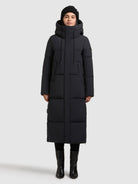 khujo-mantel-lumra2-black-damen-steppmantel-wadenlang-wasserabweisend image 2