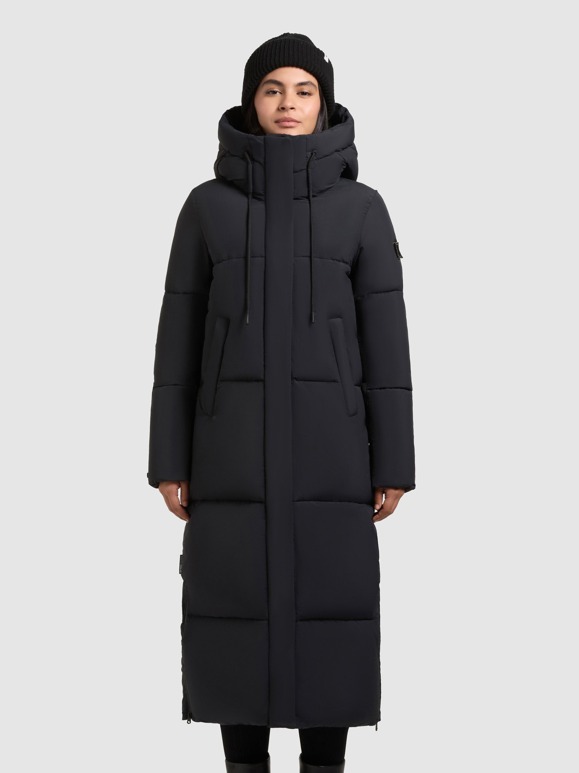 khujo-mantel-lumra2-black-damen-steppmantel-wadenlang-regular-fit image 4