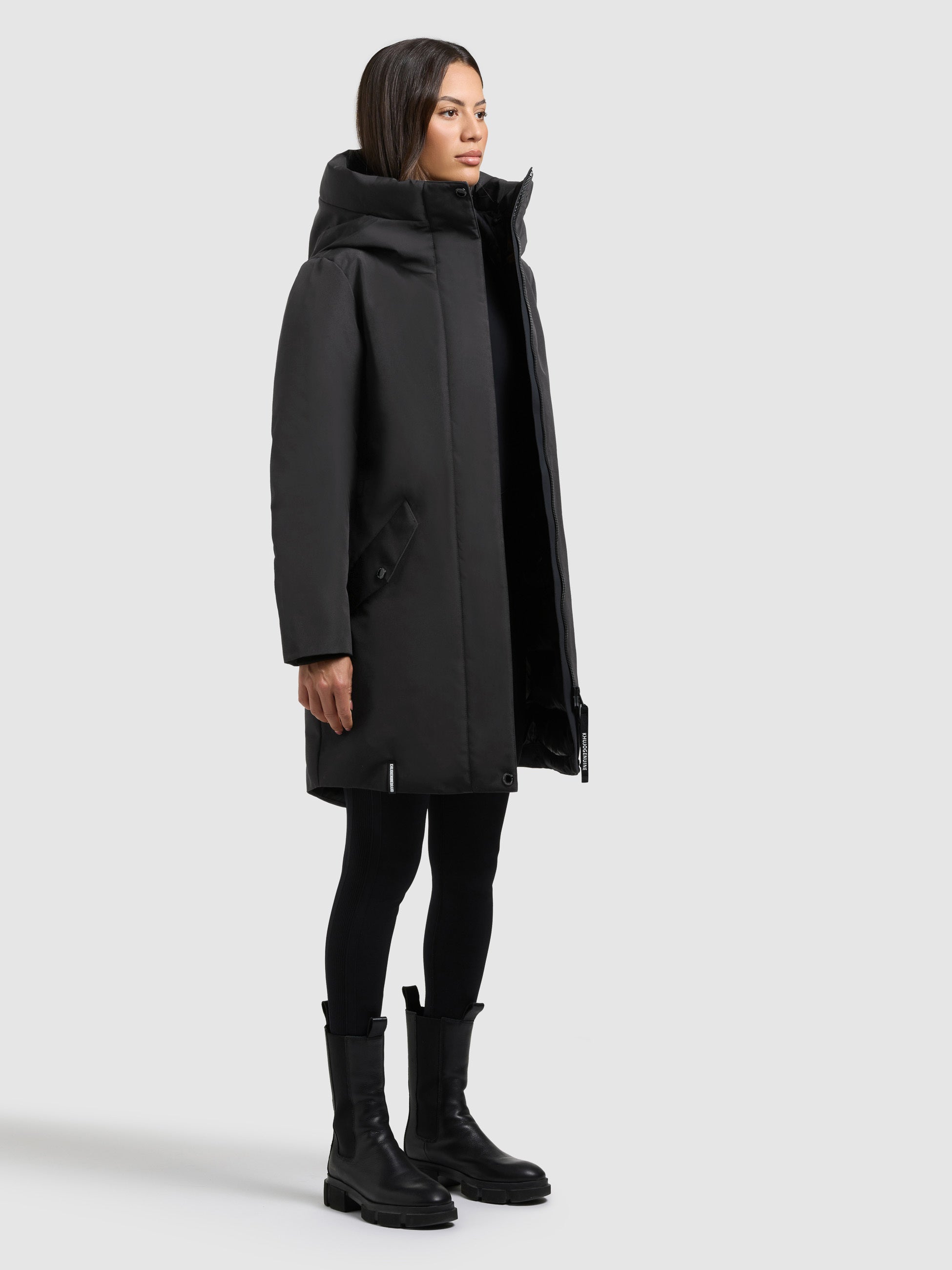 khujo-mantel-diance-winter-grey-damen-kurzmantel-wattiert-slim-fit image 6