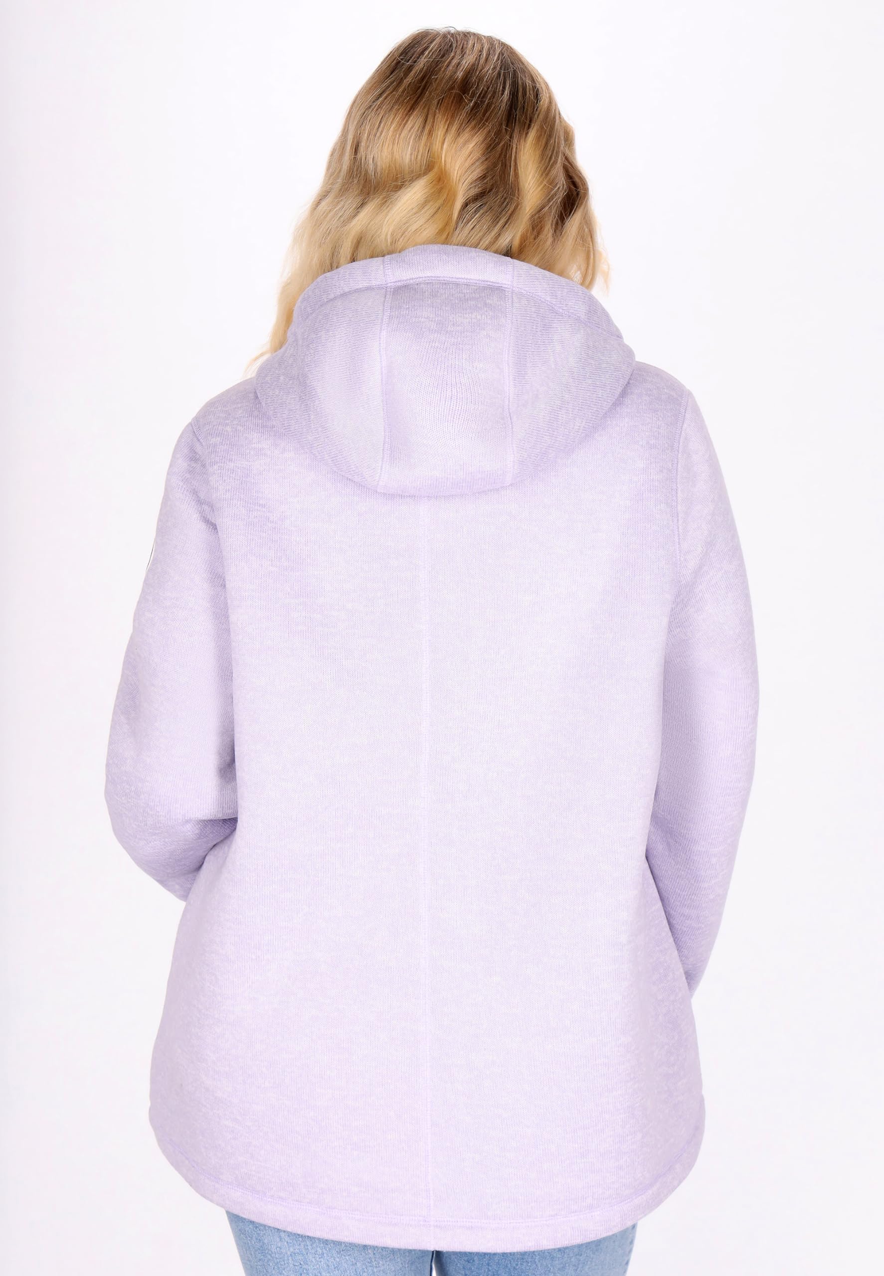schmuddelwedda-damen-strickfleecejacke-hoodie-mit-rei-verschluss-und-kapuze image 4