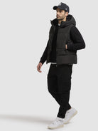 khujo-hallyt-damen-steppweste-regular-fit-dunkelgrau-mit-kapuze image 2