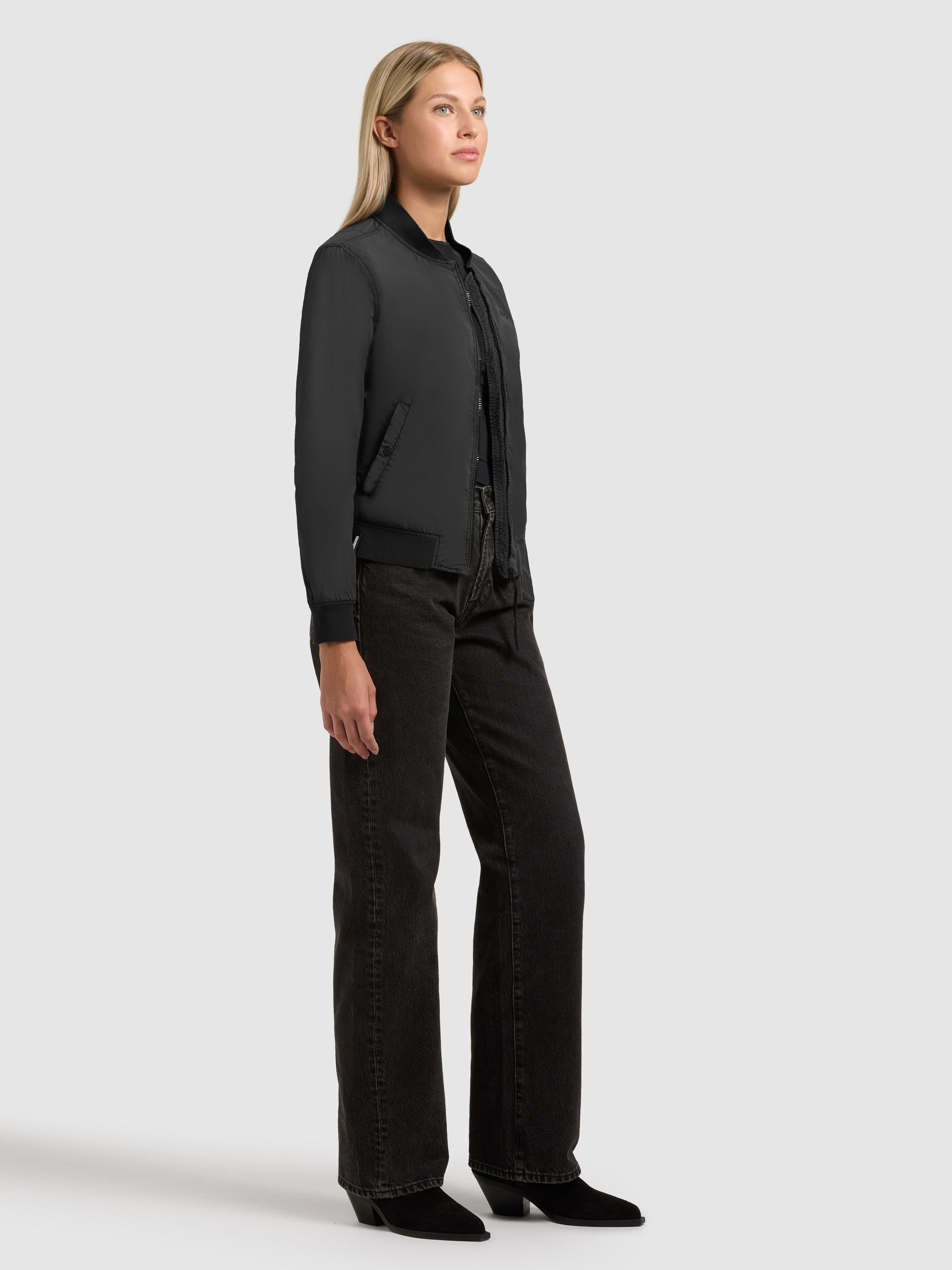 khujo-denz-damen-bomberjacke-black-vintage image 2