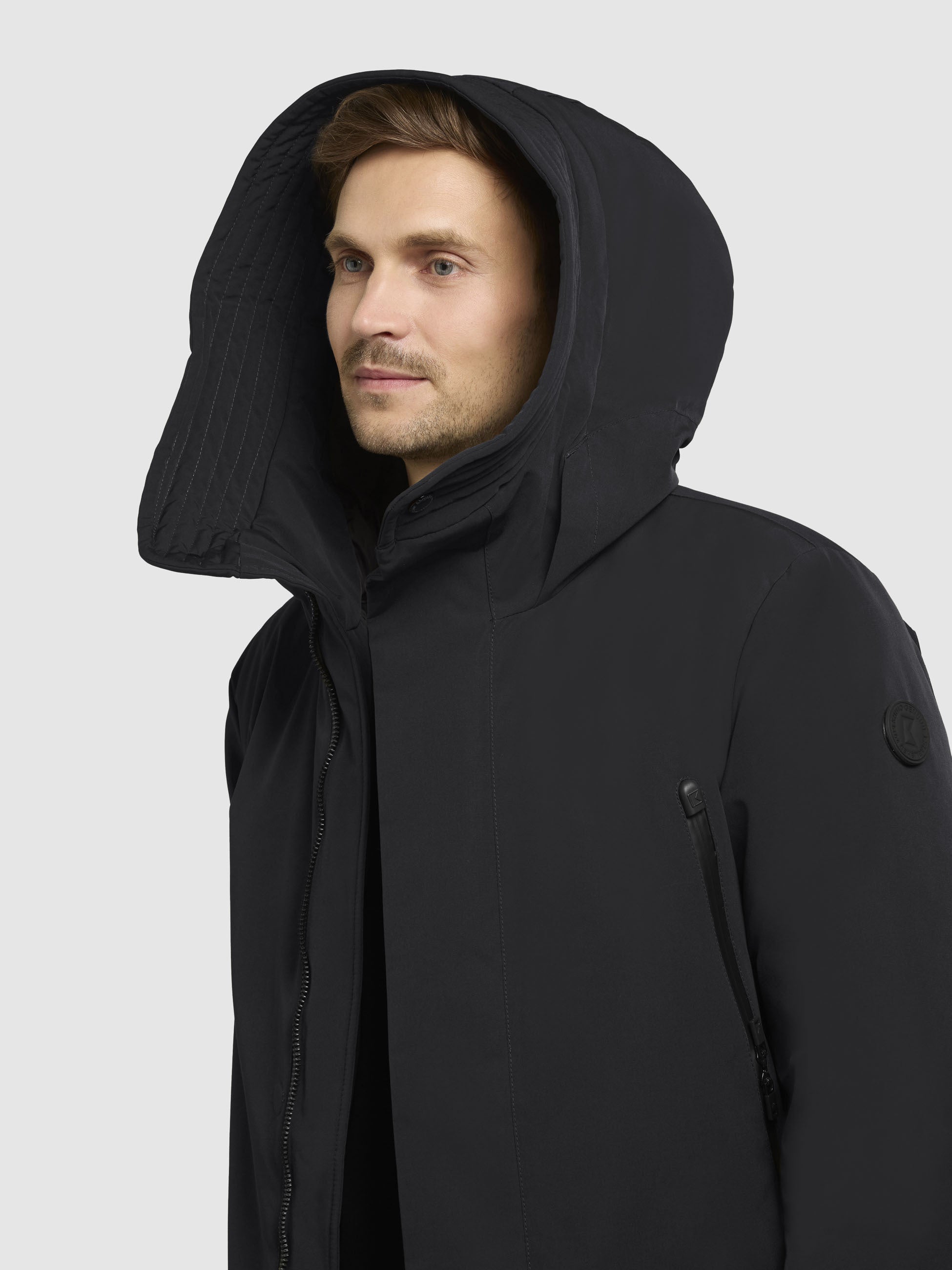 khujo-larc-damen-kurzmantel-parka-schwarz image 7