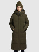 khujo-coat-dairi-dark-green-damen-steppmantel-knielang image 4