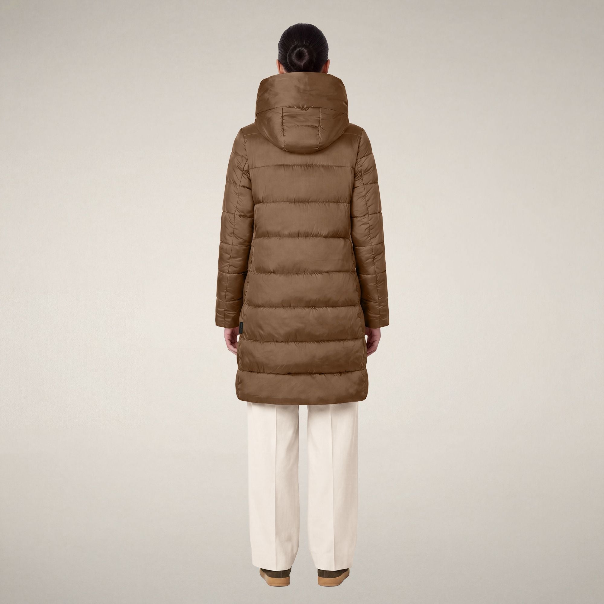 save-the-duck-lysa-damen-steppmantel-lang-haselnussbraun image 2