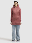 khujo-jacket-etele-rust-red-damen-steppjacke-slim-mit-abnehmbarer-kapuze image 2