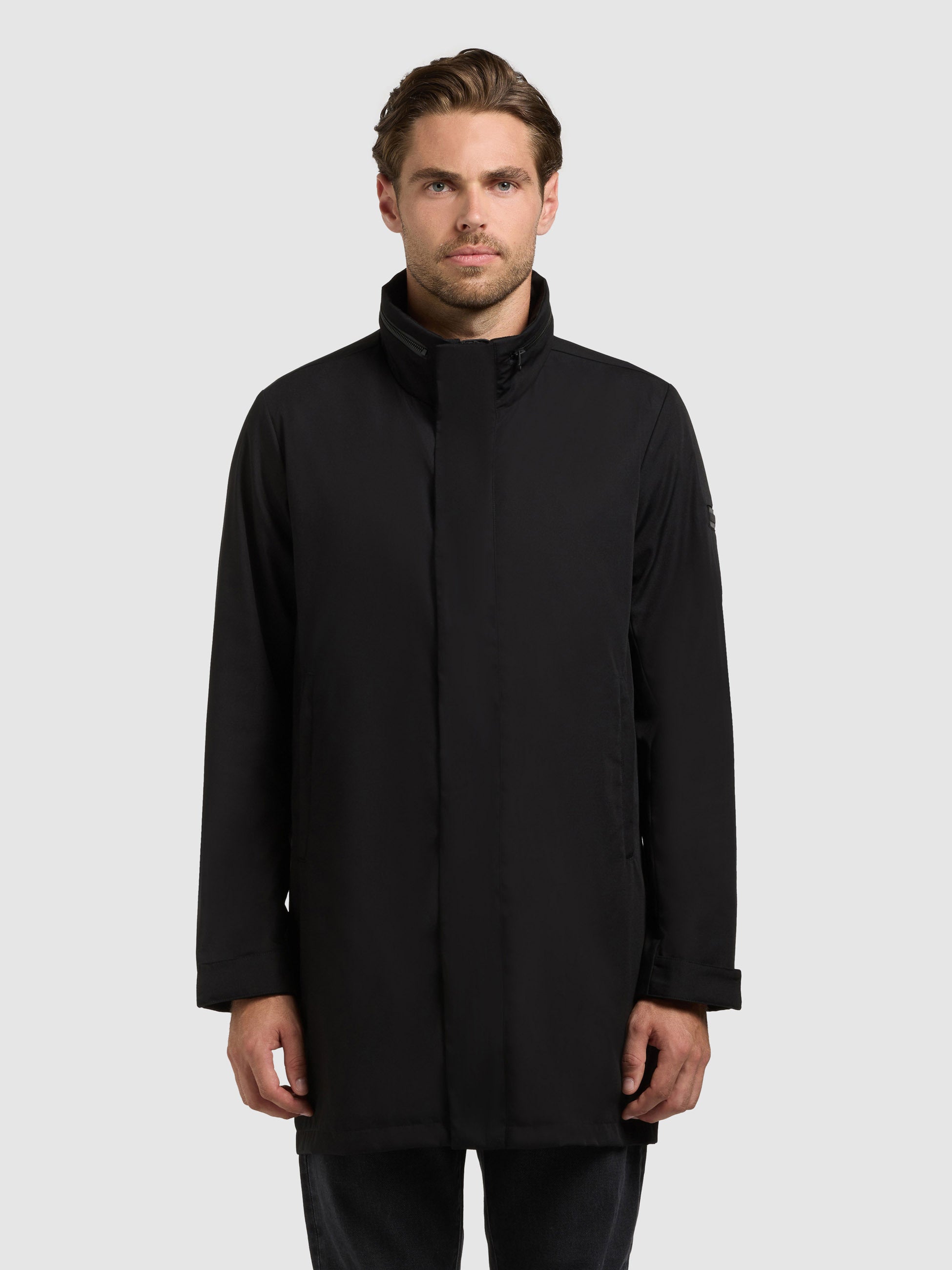 khujo-ystak-mantel-black-damen-leichter-kurzmantel-regular-fit image 4
