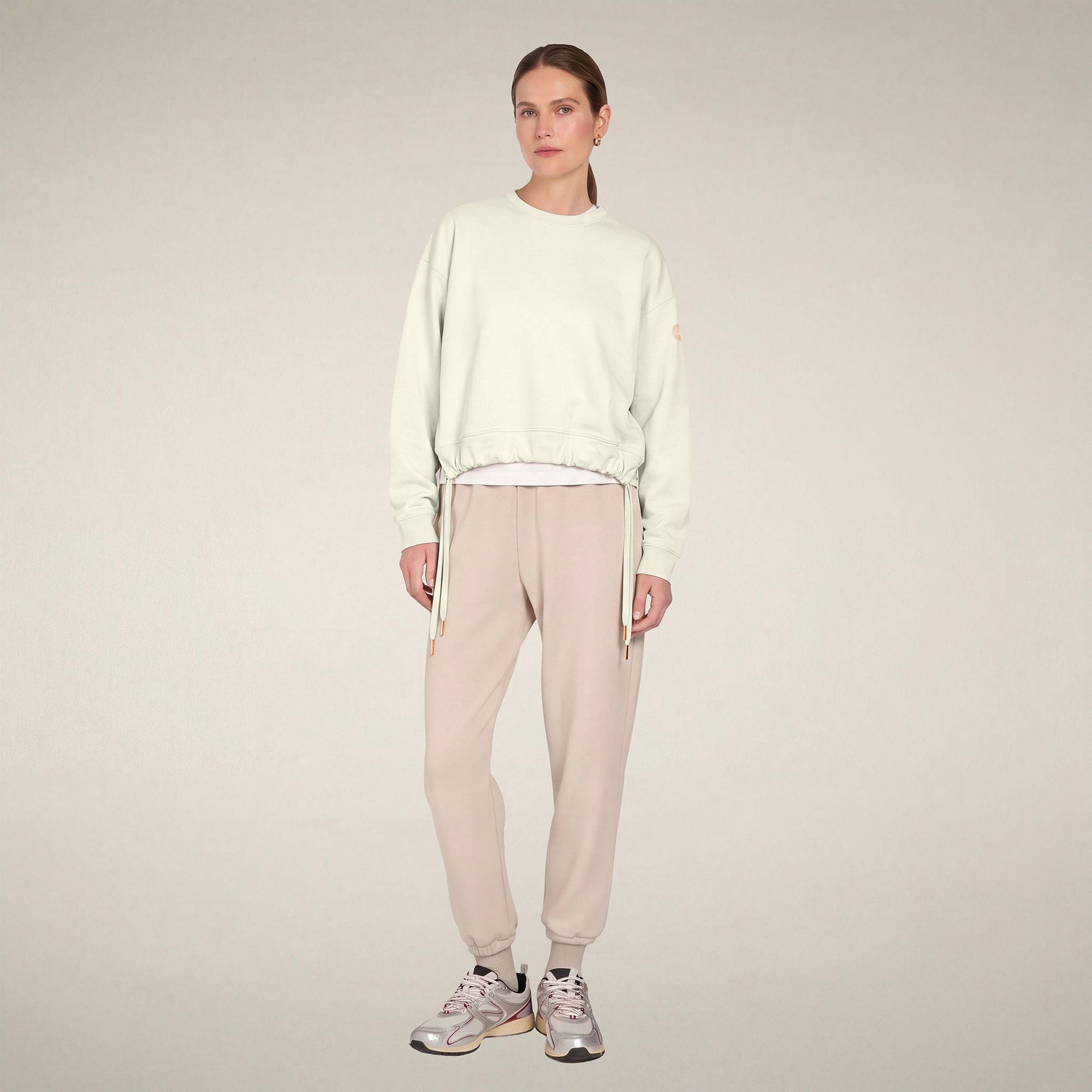 save-the-duck-akemi-damen-sweatshirt-rundhals-bianco-nuvola image 1