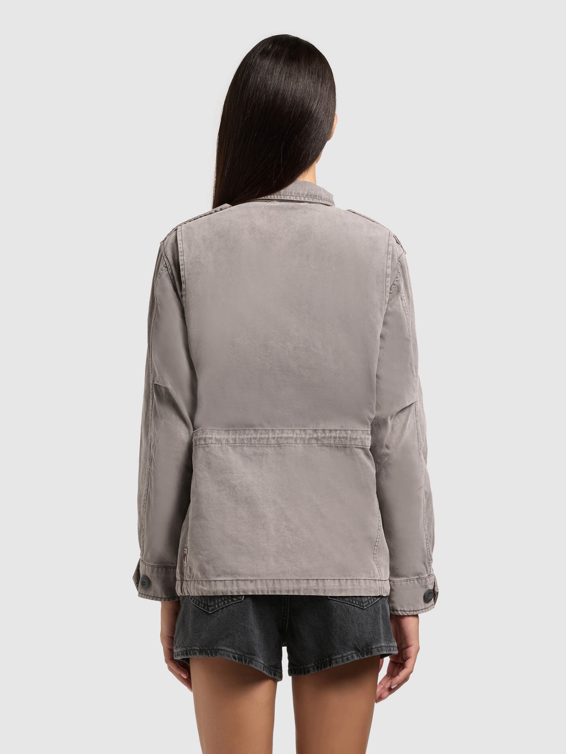 khujo-jacke-buni-slate-grey-fieldjacke-damen-aus-baumwoll-twill image 3