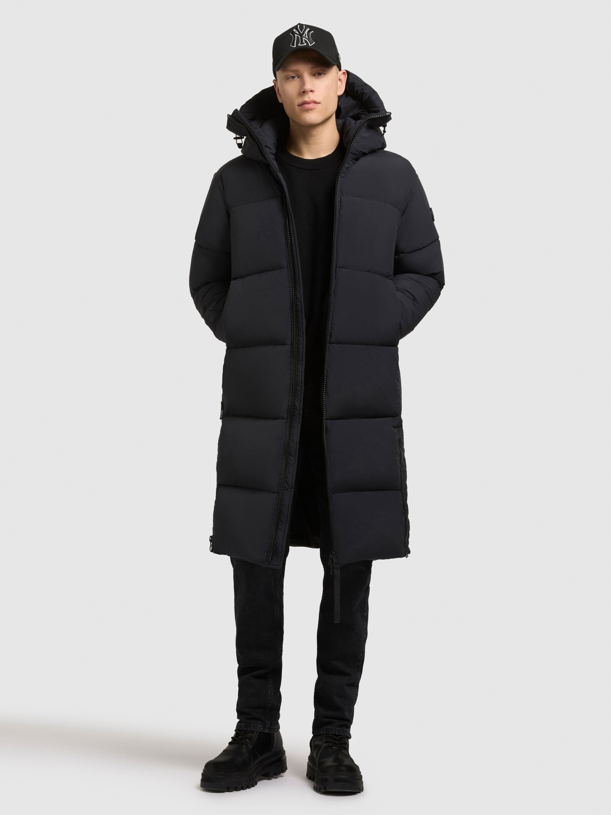 khujo-dash-steppmantel-knielang-black image 1