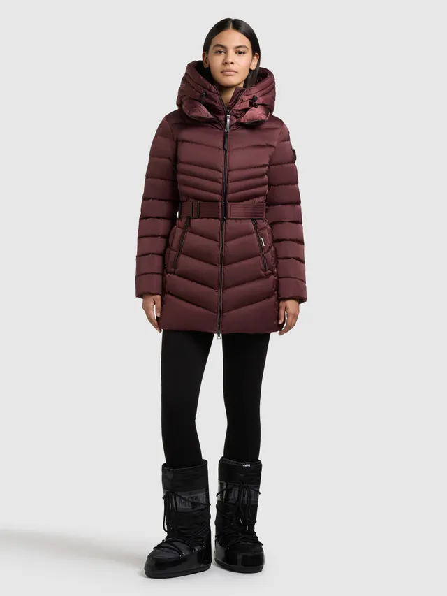 khujo-jacke-kina-moscato-red-steppjacke-damen-mit-g-rtel image 1